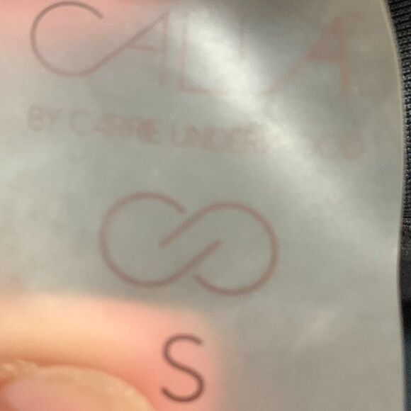 CALIA Black & White Tank with Built in Bra Cinch Waist Size Small - Picture 3 of 5